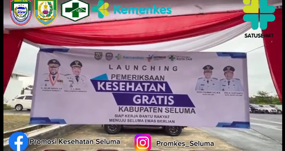 Lounching Pemeriksaan Kesehatan Gratis di Kabupaten Seluma, Selasa 11 Maret 2025.